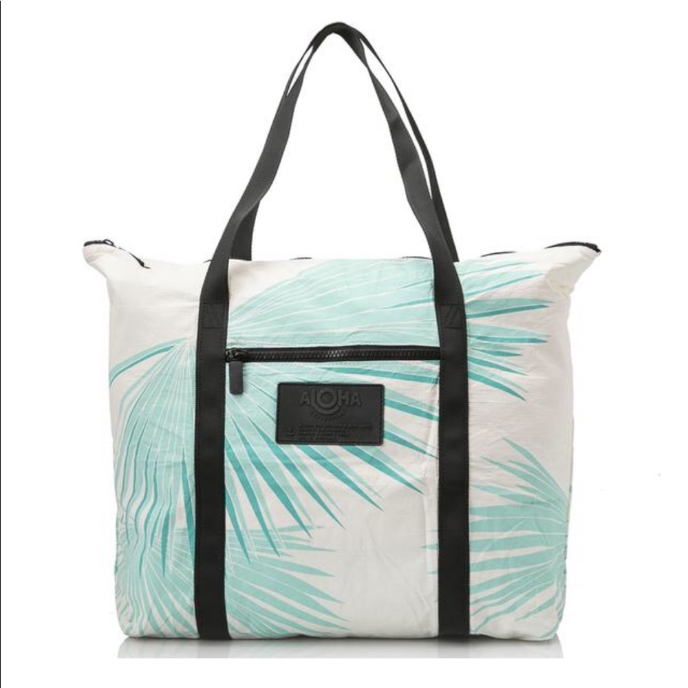 Tropical Fan Palms Zipper Tote